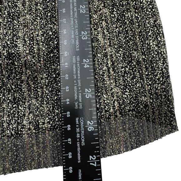 VINCE‎ CAMUTO NWT Women's 2X Gold Black Shiny Flouncy Balloon Sleeve Blouse Top - Picture 10 of 11